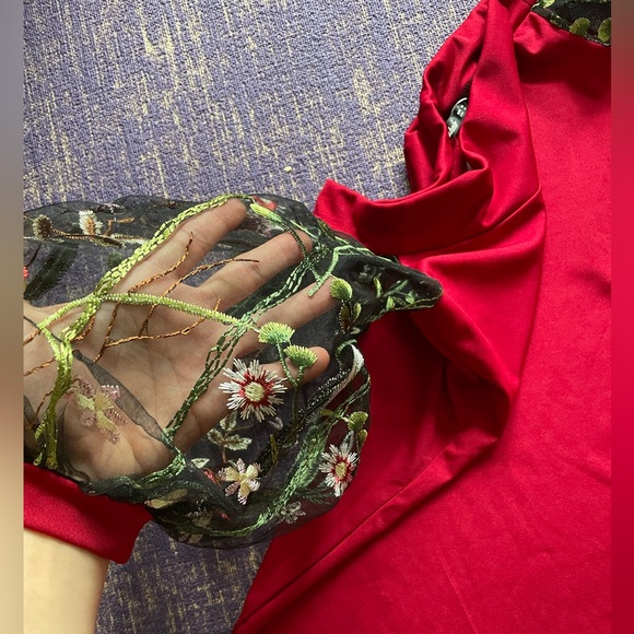 Off the shoulder puffy sleeve dress - Picture 6 of 8